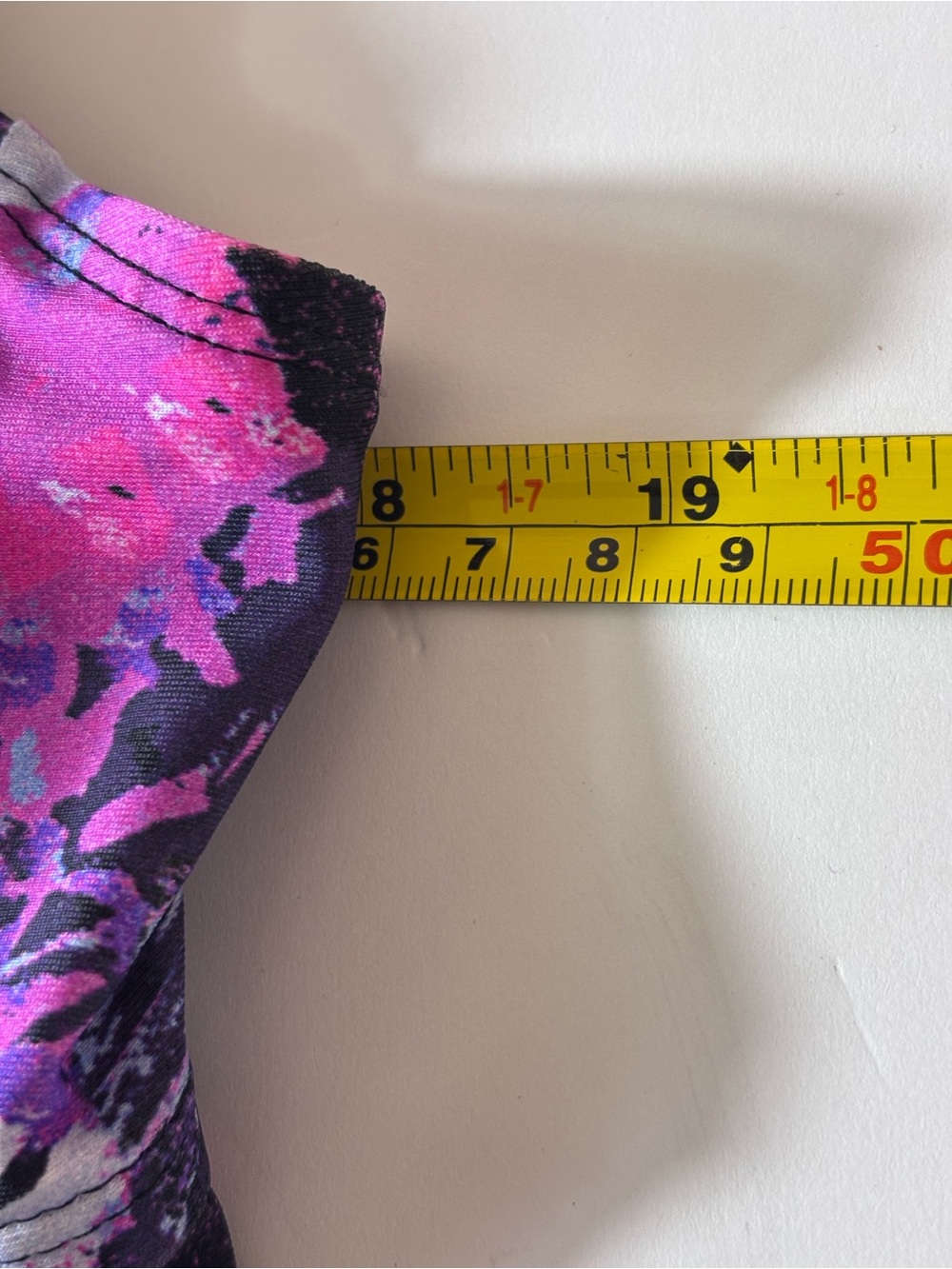 Septangle Plus Size Tankini Swim Top Tropical Print Adjustable Purple Pink Sz 20 - Picture 7 of 13